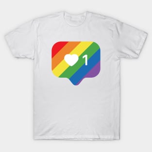 LGBTQ Instagram Heart Notification T-Shirt